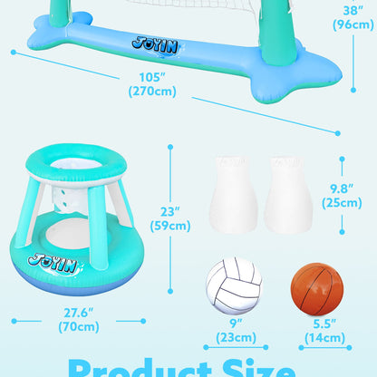 Inflatable Pool Games Set for Family Water Fun