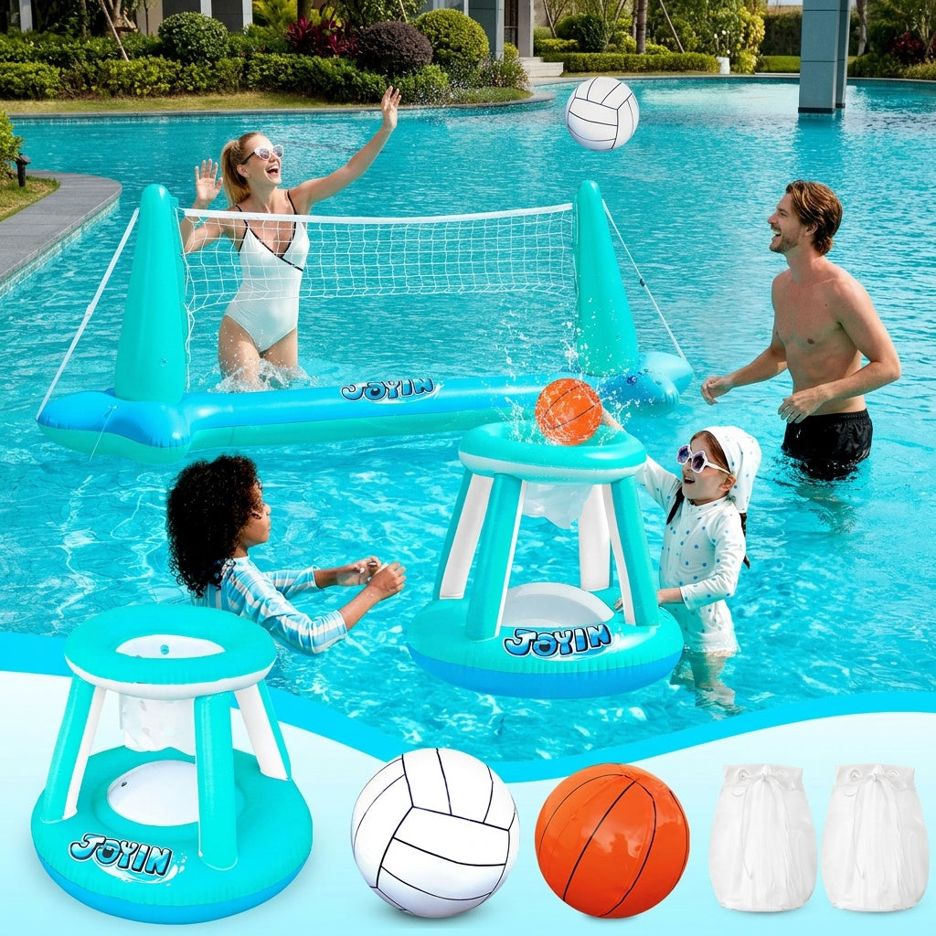 Inflatable Pool Games Set for Family Water Fun